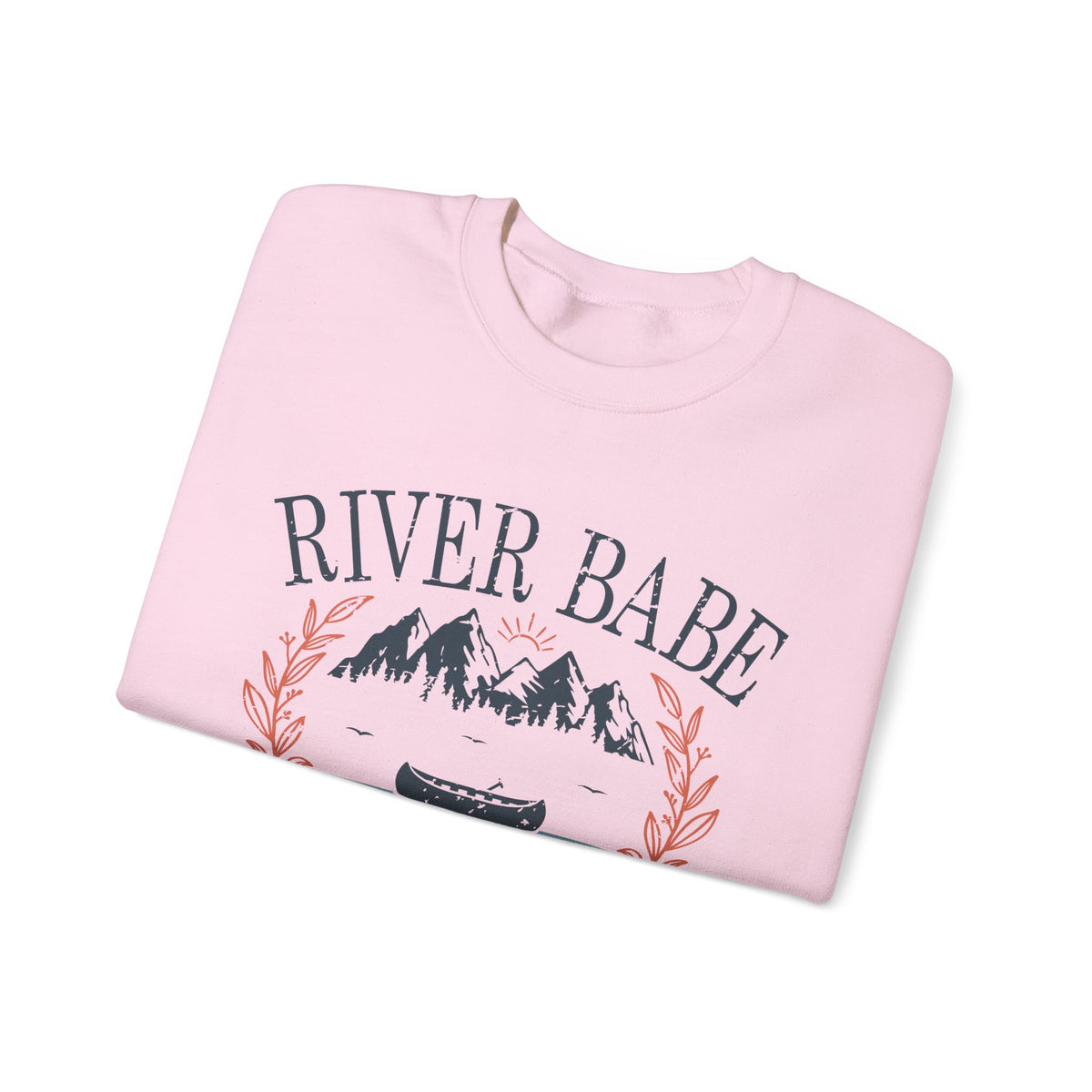 River Babe Crewneck Sweatshirt — Vintage Canoe Lake Design