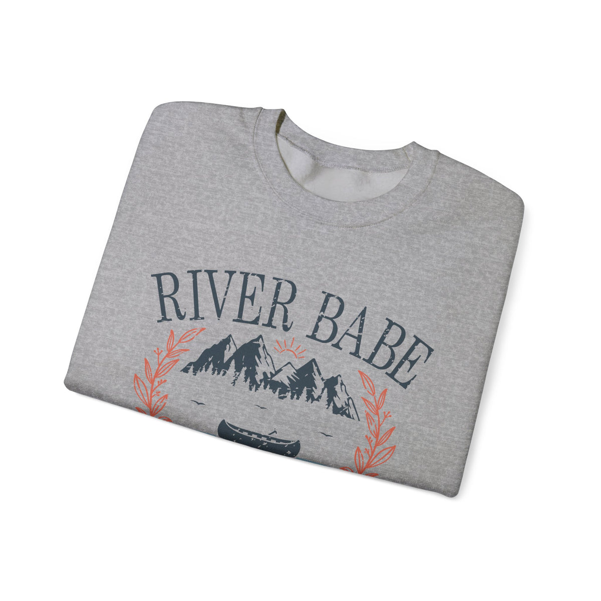 River Babe Crewneck Sweatshirt — Vintage Canoe Lake Design