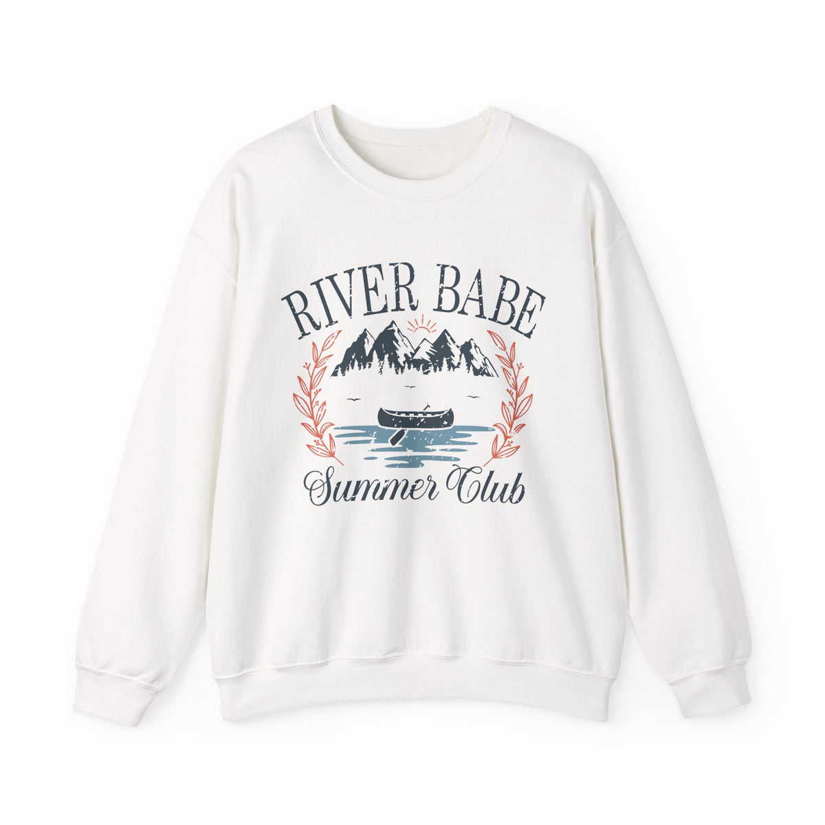 River Babe Crewneck Sweatshirt — Vintage Canoe Lake Design