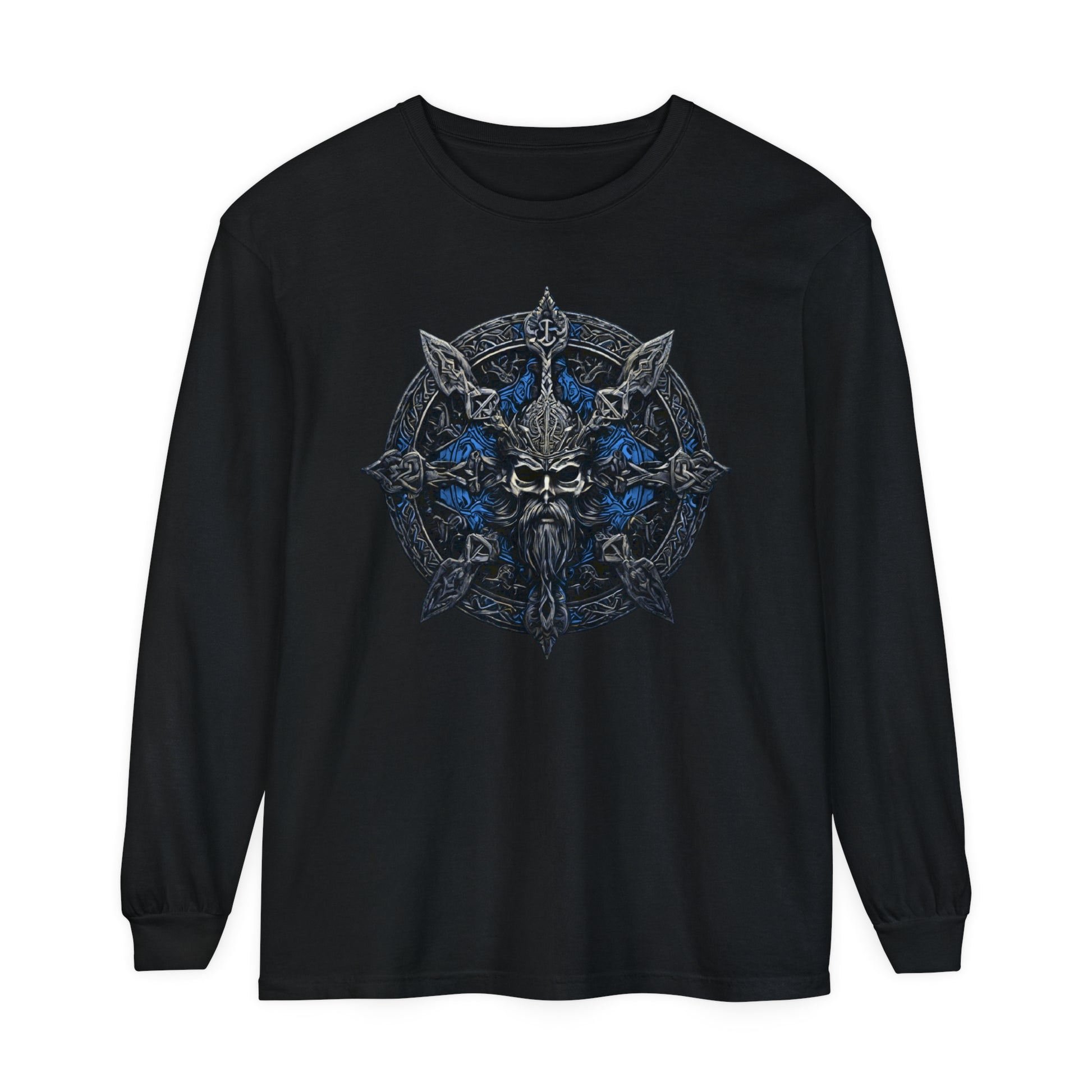 Blue Viking Long Sleeve T-Shirt - The Snarky Pirate