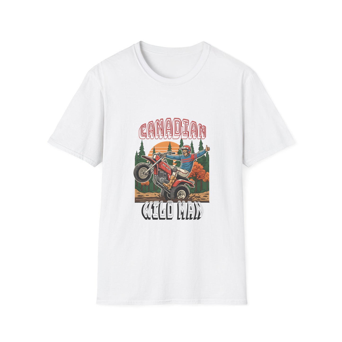 Canadian Wild Man Big Red Three Wheeler T‑Shirt — Vintage Riders Graphic Tee