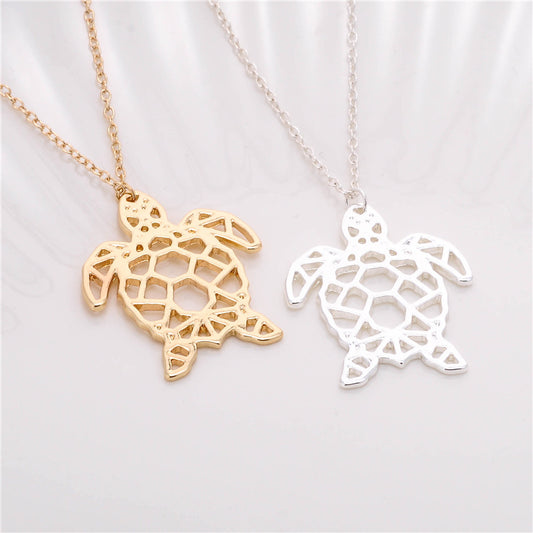 Geometric Turtle Necklace - The Snarky Pirate