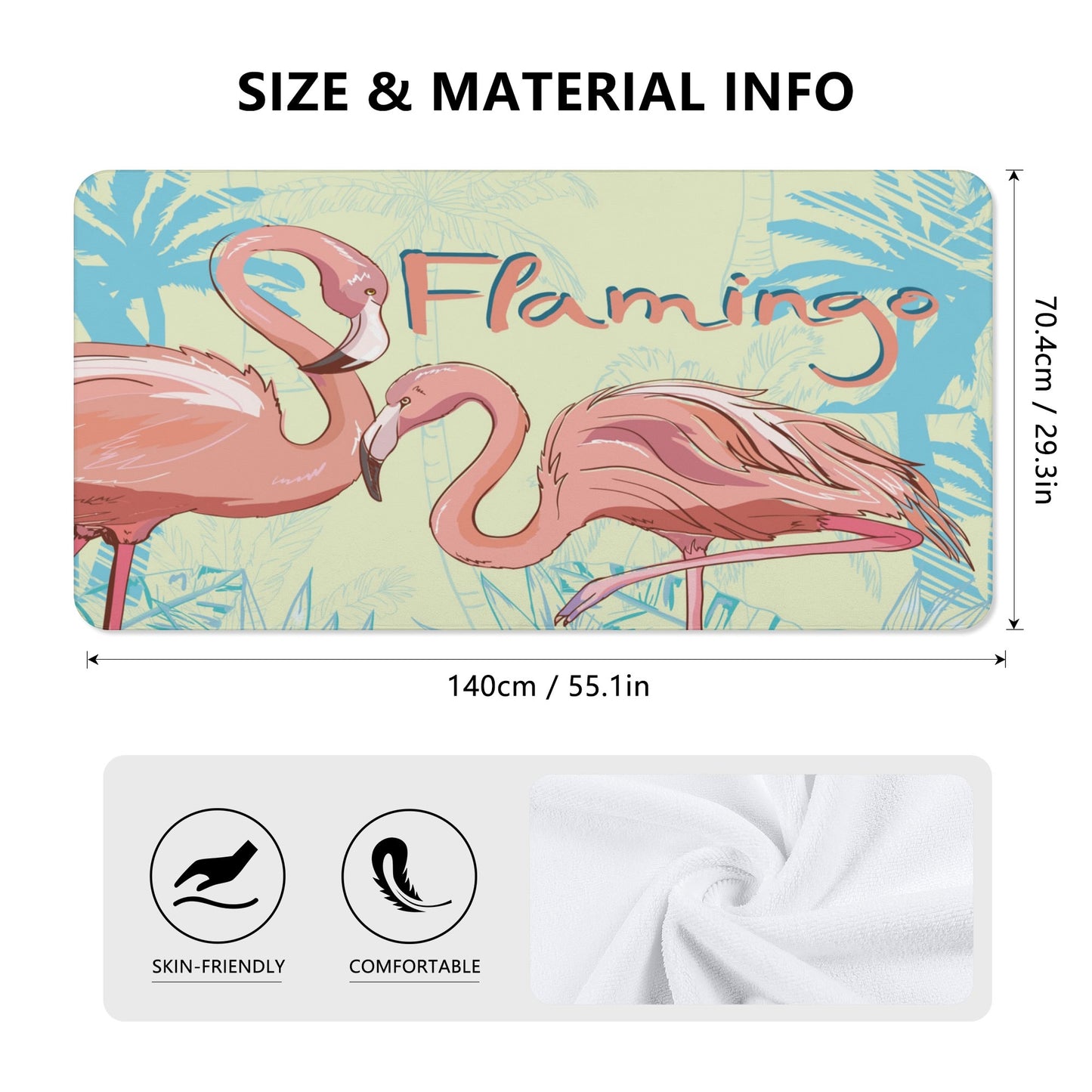 Flamingo Bath Towel.