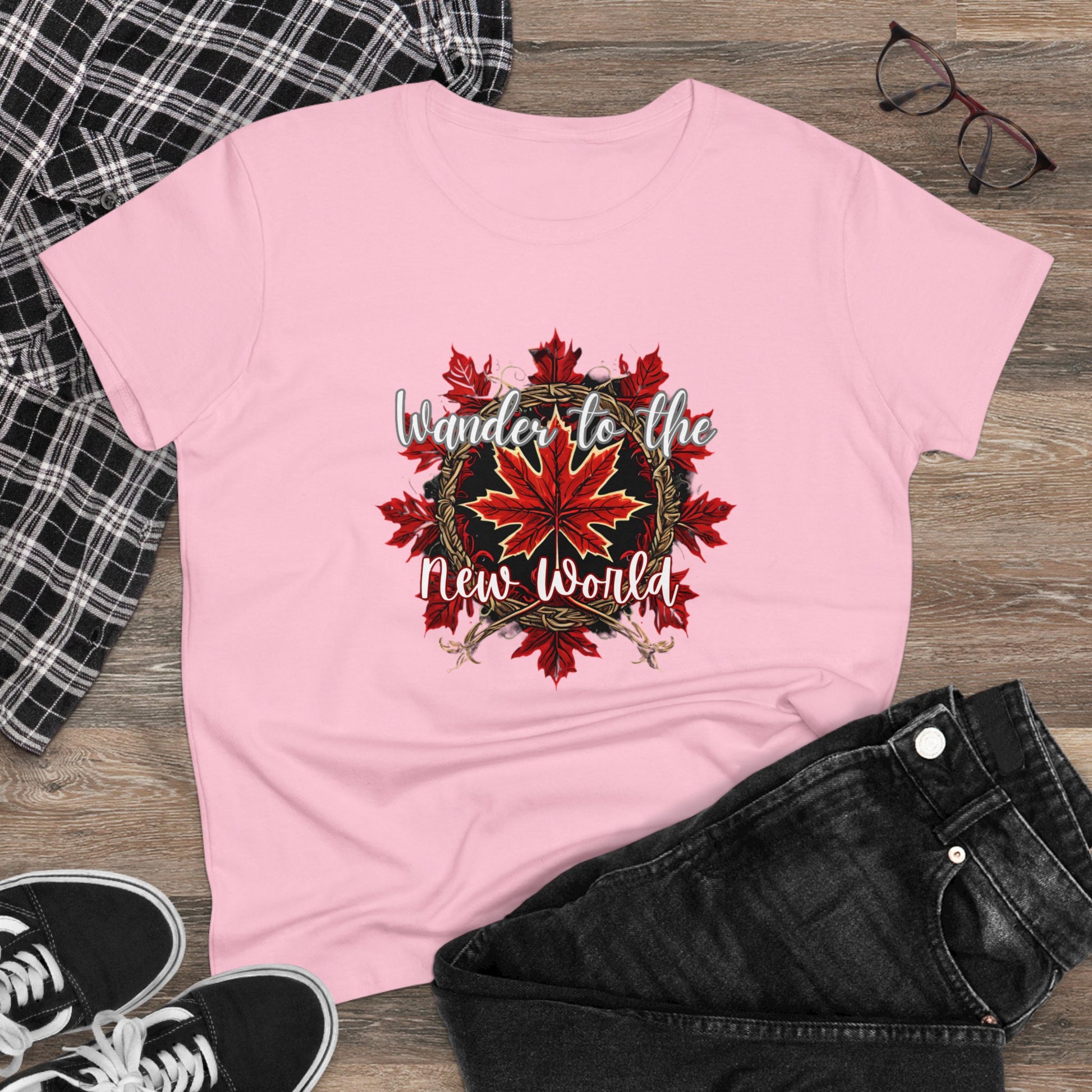 Women's wander to the new world Cotton Tee - The Snarky Pirate