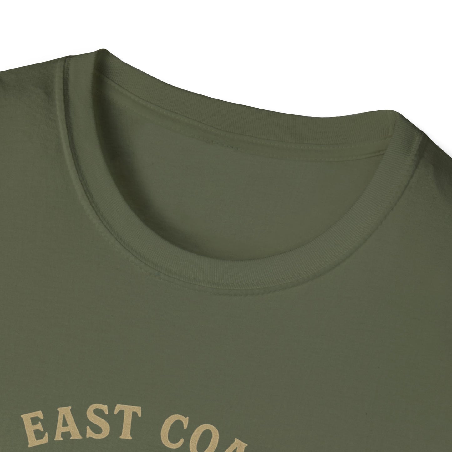East Coast Pirate Unisex Softstyle T-Shirt | Fun Pirate Graphic Tee, Summer Casual Wear, Gift for Sailors, Pirate Parties, Halloween Costume