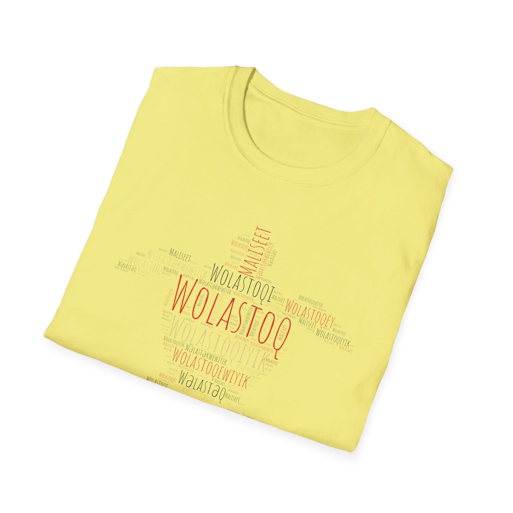 Wolastoqey Wolastoqiyik Unisex Softstyle T-Shirt.