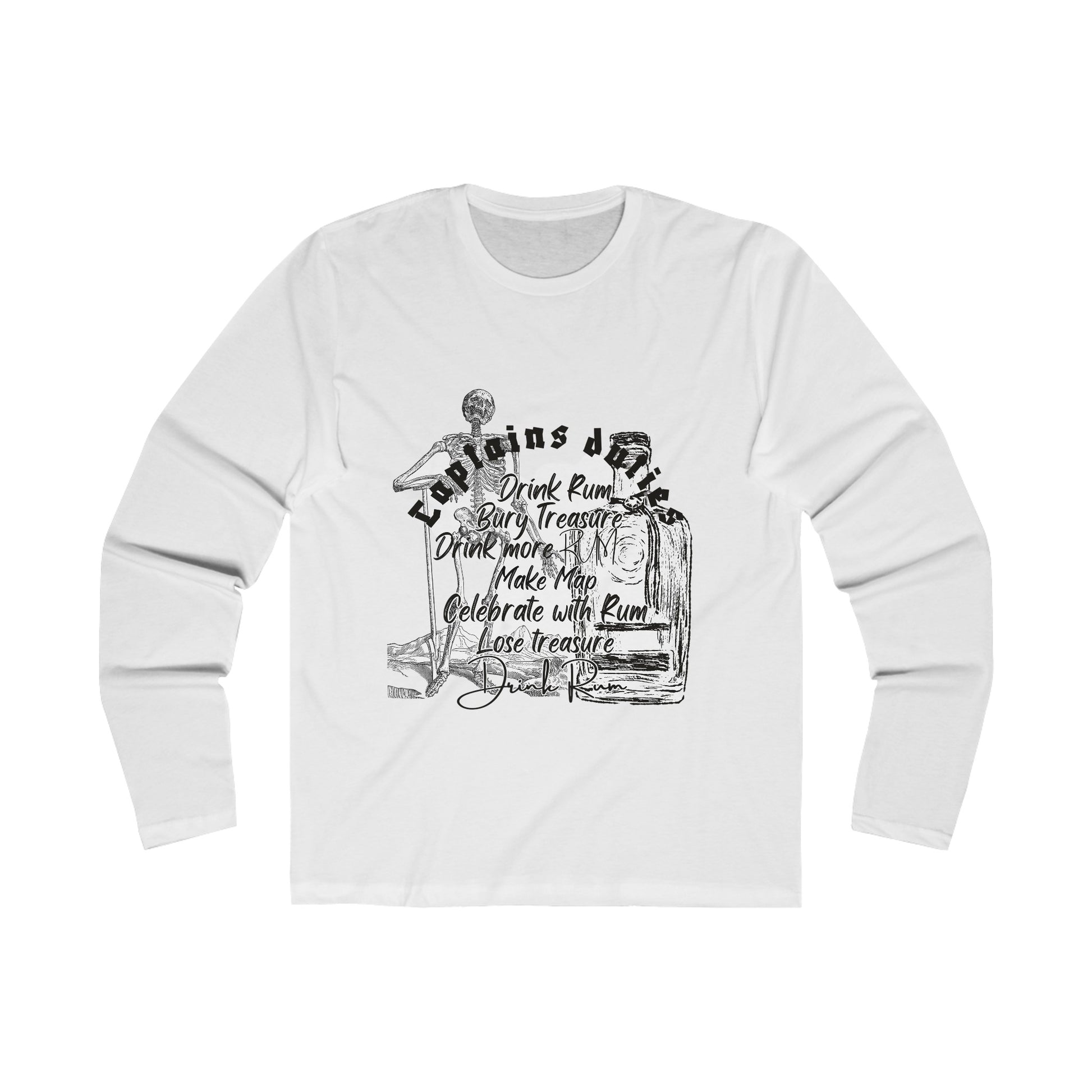 Men's Long Sleeve Captain's Duties Shirt - The Snarky Pirate
