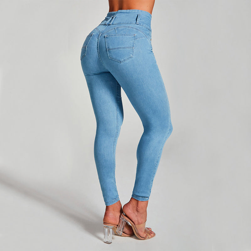 High Waist Tight Stretch Shaping And Hip Lifting Pants Jeans - The Snarky Pirate