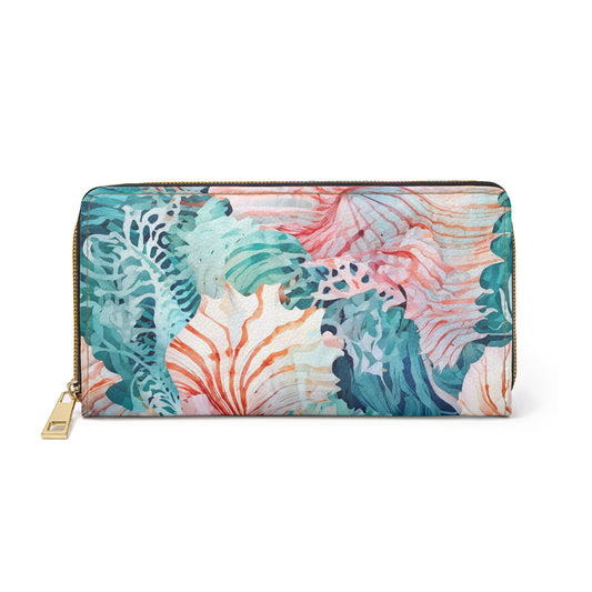 Zipper Wallet - Abstract Ocean Vibe - The Snarky Pirate