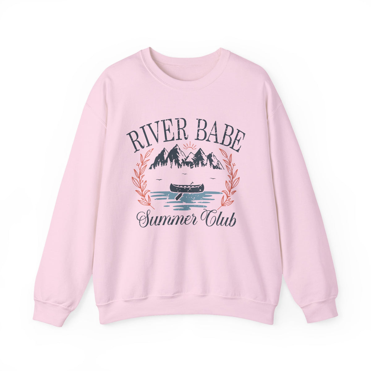 River Babe Crewneck Sweatshirt — Vintage Canoe Lake Design