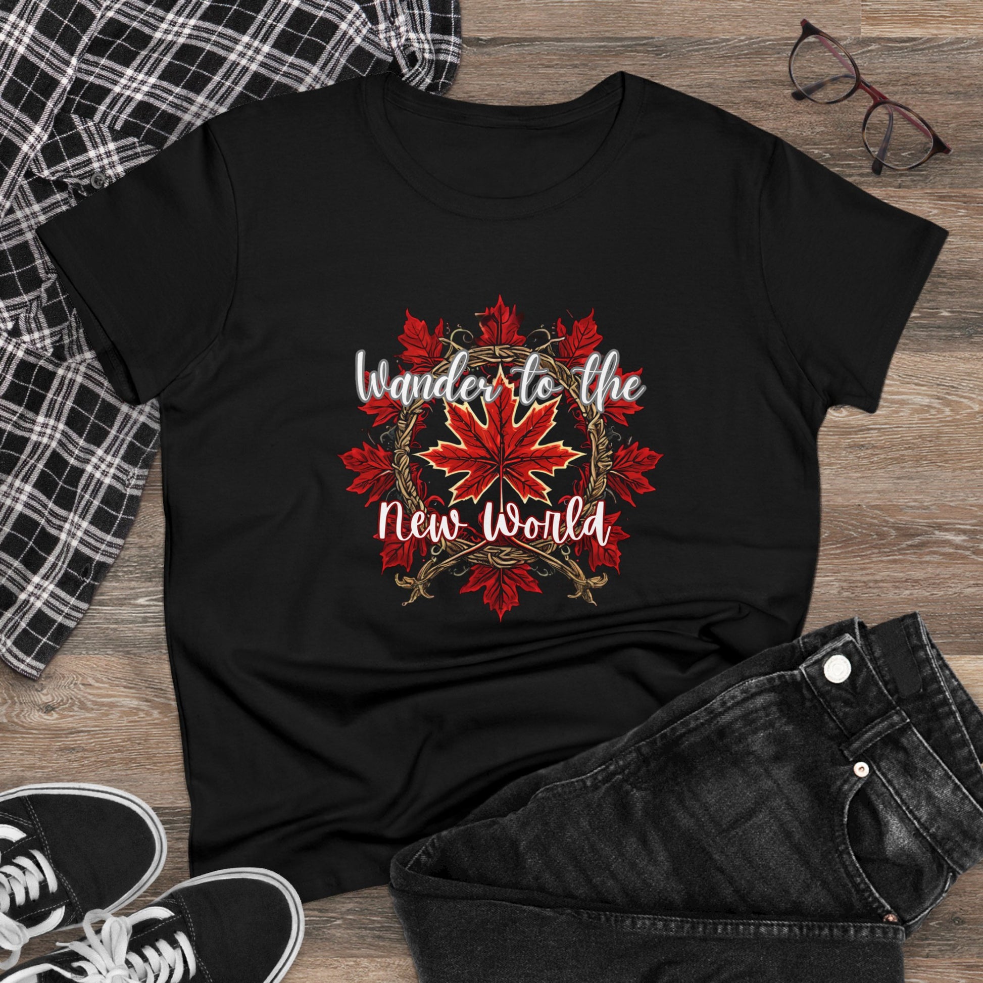 Women's wander to the new world Cotton Tee - The Snarky Pirate