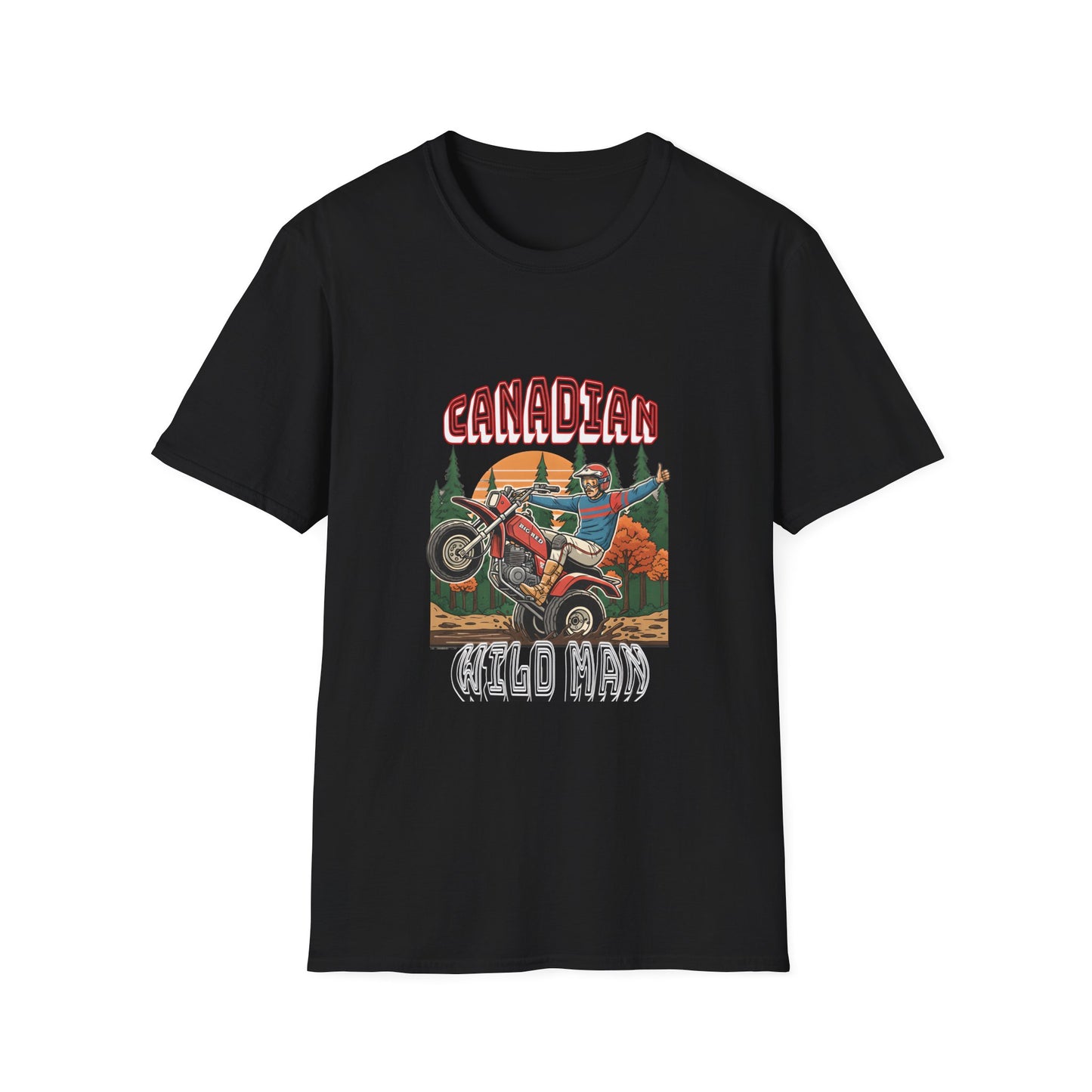 Canadian Wild Man Big Red Three Wheeler T‑Shirt — Vintage Riders Graphic Tee