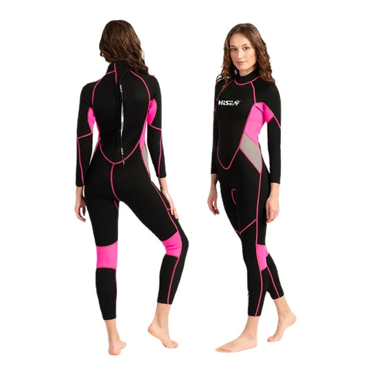 Pink and Black 3mm Woman Neoprene Wetsuit