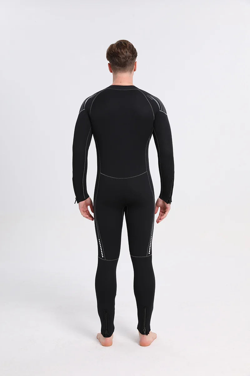 Men's 5MM Wetsuit with Silk-like Fleece Lining - Ideal for Scuba Diving
