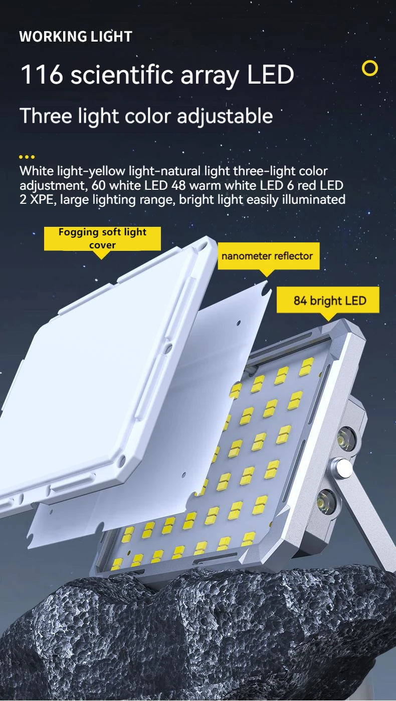 ESMARTER LED Rechargeable Camping Lantern – Waterproof Portable Hanging Tent Light