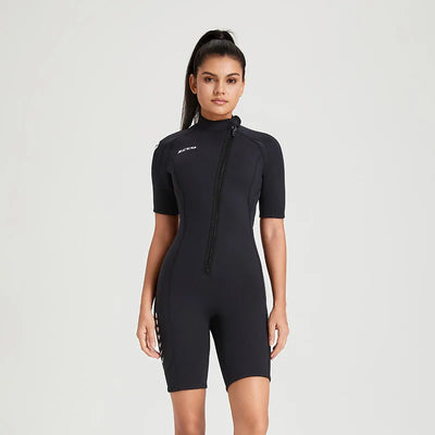 3mm- Women's Short Sleeved Shorts Diving