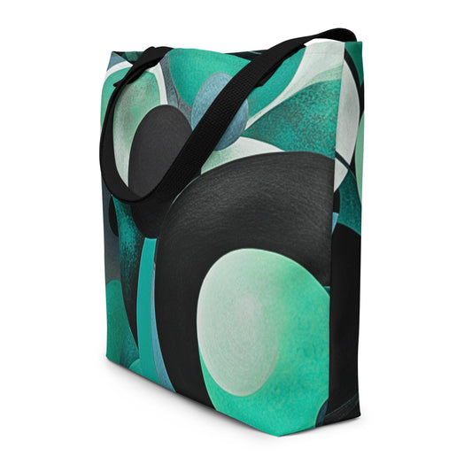 Retro Blues Large Tote Bag - The Snarky Pirate