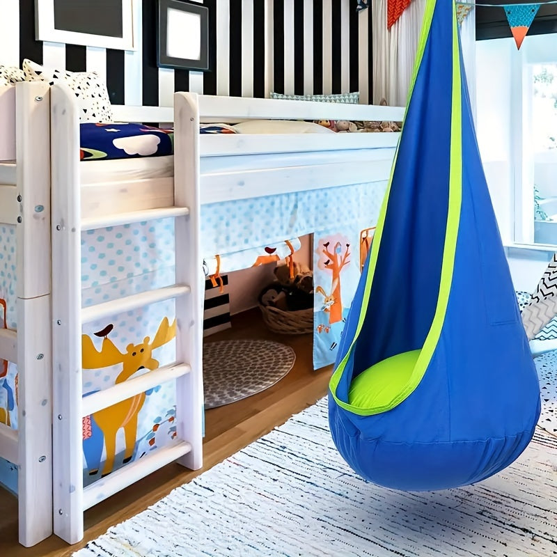 1pc Hanging Swing Chair With Inflatable Pad, Hanging Hammock Cocoon, Indoor And Outdoor Fun, Reading Nook.