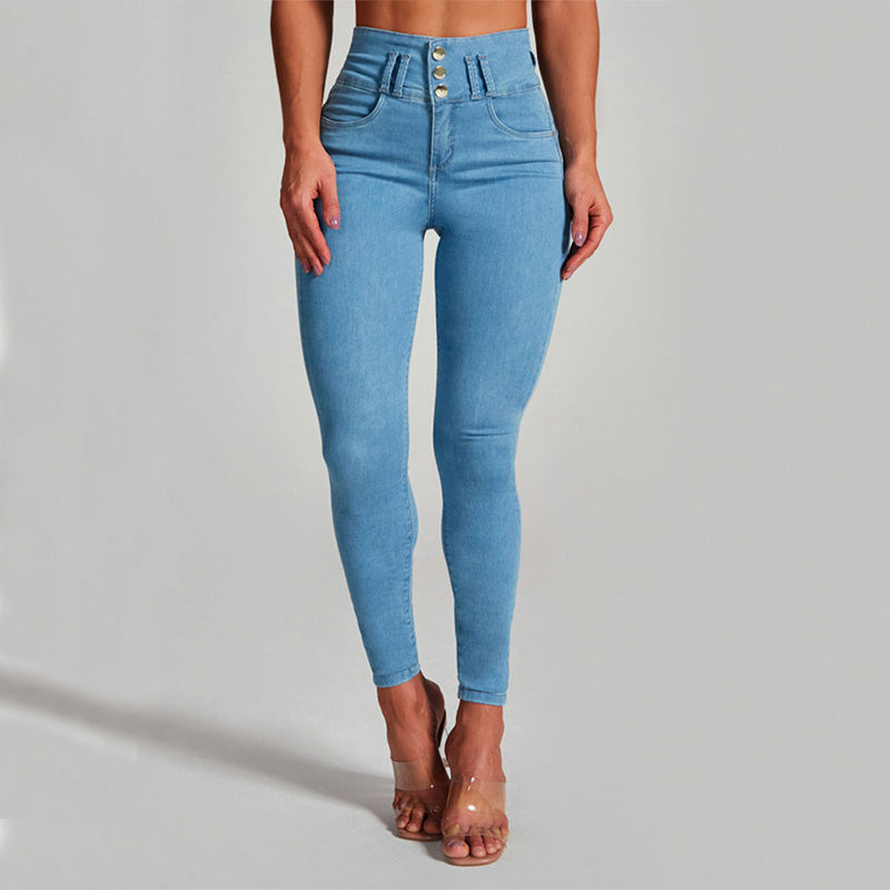 High Waist Tight Stretch Shaping And Hip Lifting Pants Jeans - The Snarky Pirate